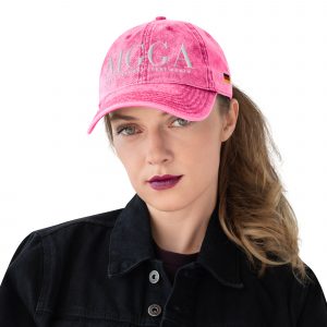 Pinke MGGA Vintage Baumwoll-Cord Cap