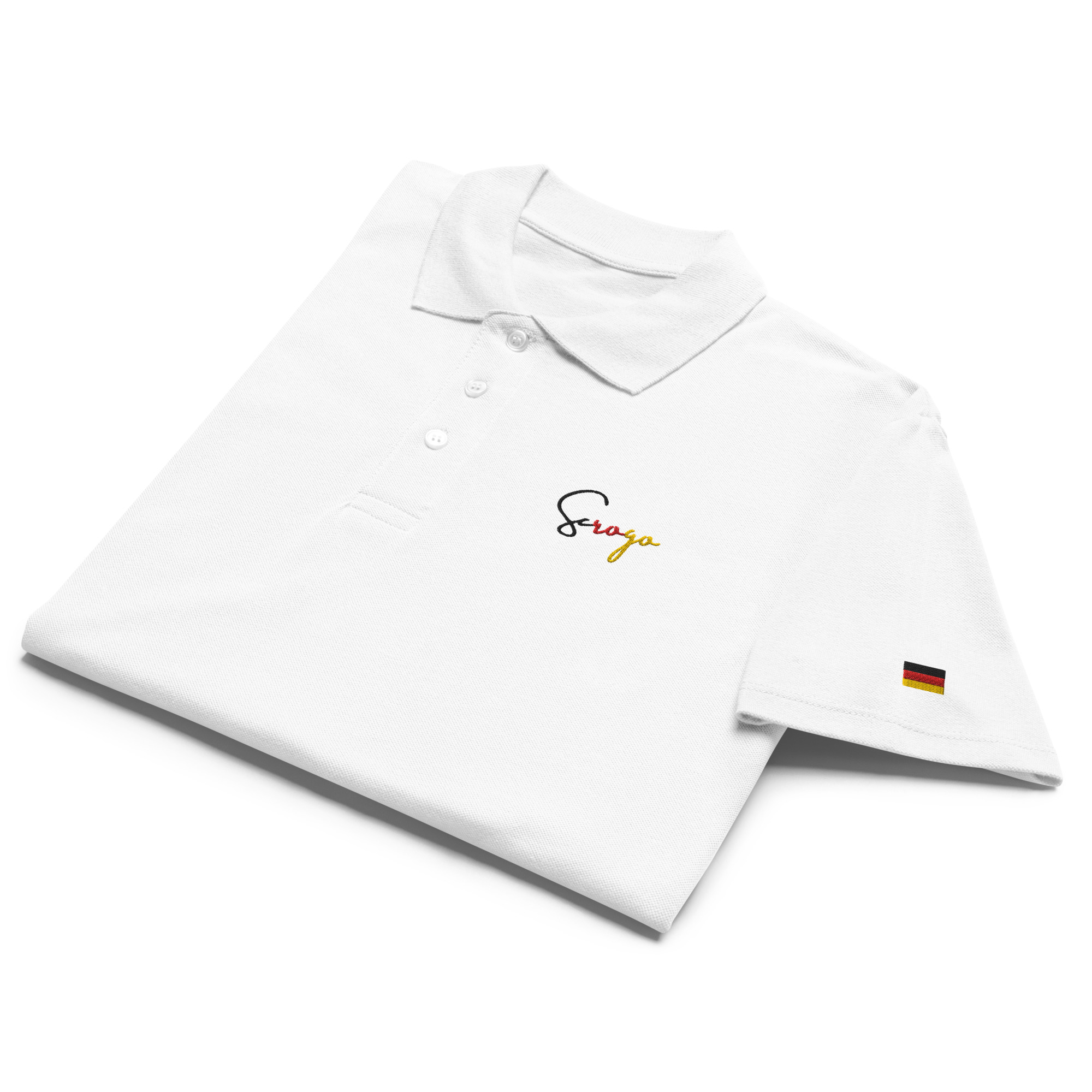SCROGO Schwarz-Rot-Gold Polo – Bild 4