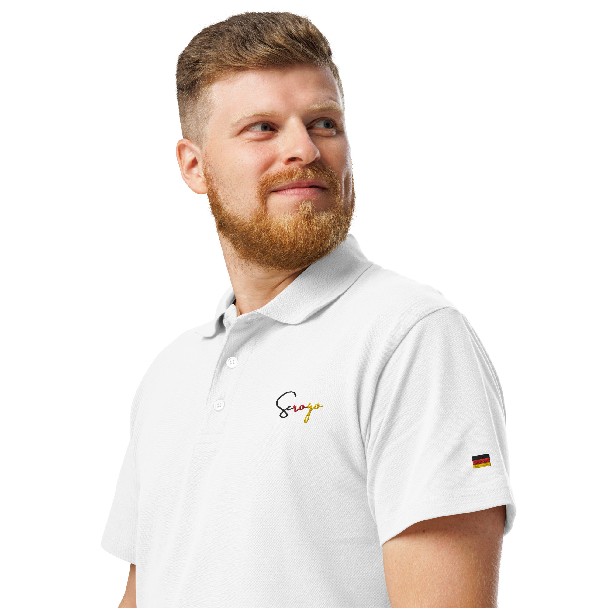 SCROGO Schwarz-Rot-Gold Polo – Bild 3